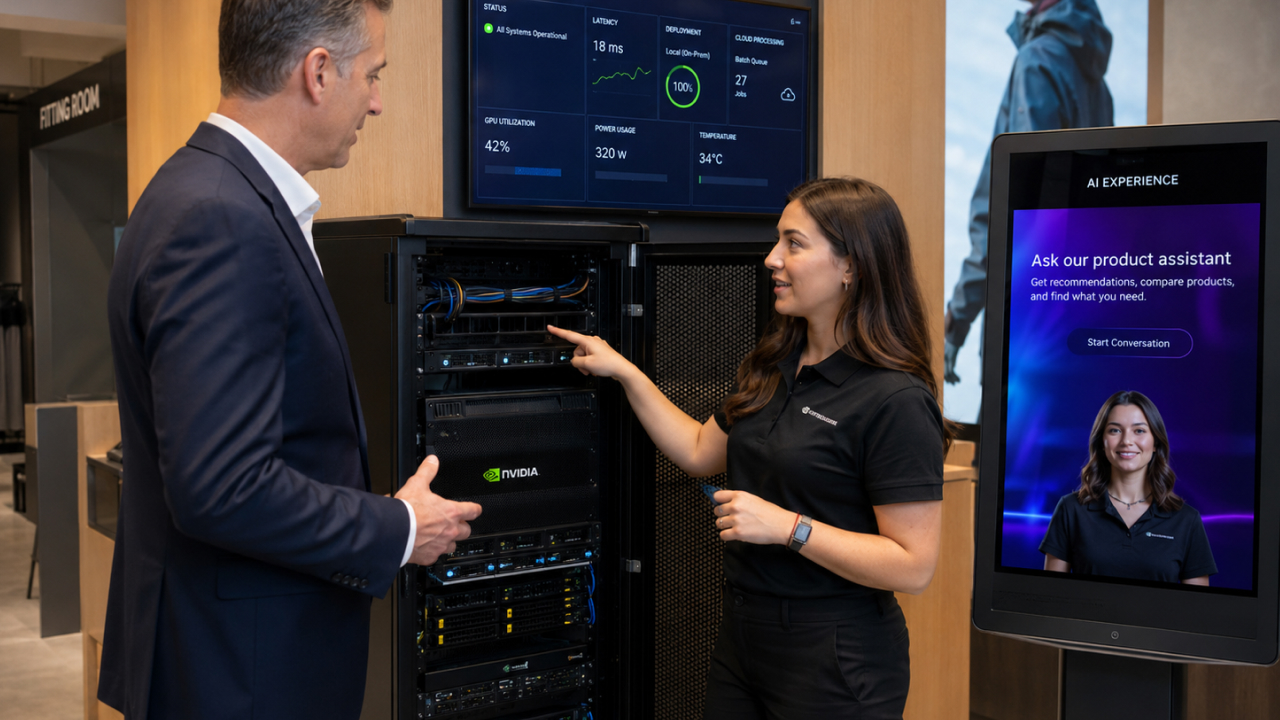 Enterprise AI system with edge computing infrastructure.